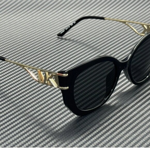 MK Black 53mm Womens Black Gold Sunglasses